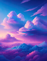 blue sky and clouds for wallpaper background
