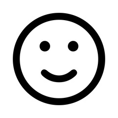 Smiling emoji outline icon