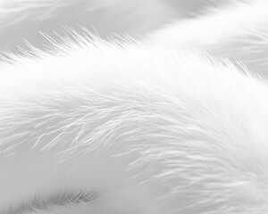 Obraz premium Close-up of White Fur Texture