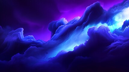 Obraz premium Ethereal Abstract Sky with Swirling Clouds in Vibrant Colors