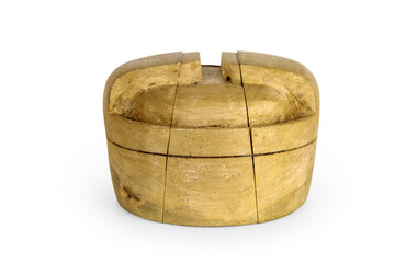 Antique millinery form for shaping ushanka hats. Vintage wooden block used in hat making....
