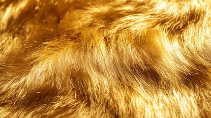 Golden-Brown Fur Texture Close-Up