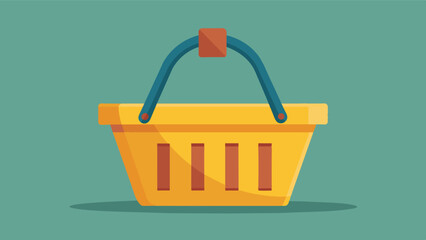 Fototapeta premium The empty basket at the farmers market was like a blank canvas representing the lack of sustenance and nourishment for those affected by the food shortages.. Vector illustration