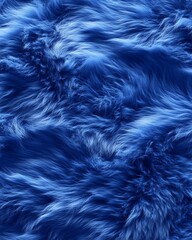 Obraz premium Texture Image: Deep Blue Fur-like Fibers