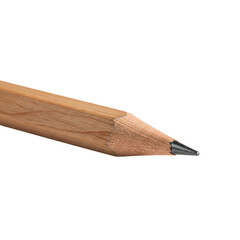 A simple wooden pencil poised for creativity, ready to sketch dreams onto paper, showcasing its unsharpened point and natural wood grain.