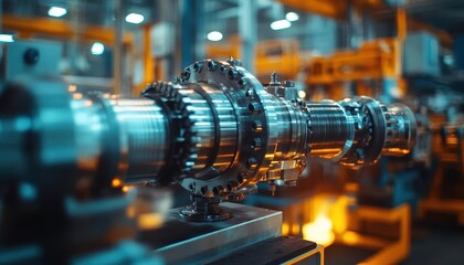 Fototapeta premium A group of mechanical engineers designing a new industrial machine in a hightech lab, Engineering, Innovative and technical