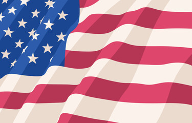 Obraz premium United States of America Waving Flag