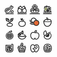 Whole30 - Vector icon, isolated on white background  -  