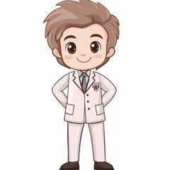 Fototapeta premium Zoologist - Vector icon, isolated on white background - 