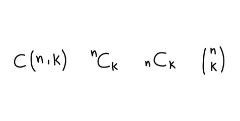 The Binomial Coefficients in Mathematics. n Choose r Formula.