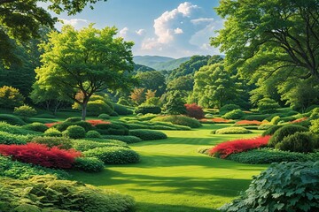 Captivating Summer Green Landscapes with Lush Foliage