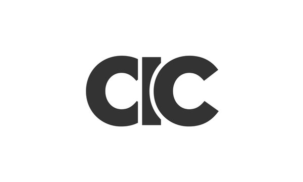 CIC logo design template with strong and modern bold text. Initial based vector logotype featuring simple and minimal typography. Trendy company identity.