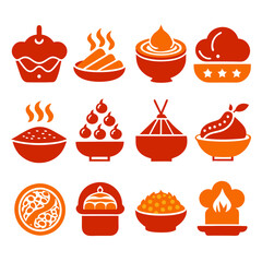 Iconic Food Set in Bowls: Culinary Design