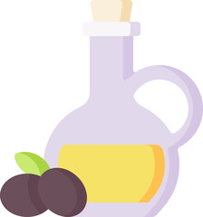 olive oil illustration on a white background     