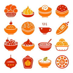 Diverse Global Cuisine Icons: A Taste of the World