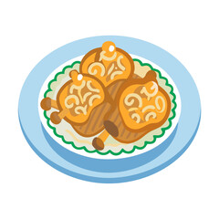 Delicious Chicken Lollipop dish on a light blue plate