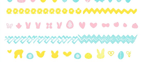 Springtime Easter design elements
