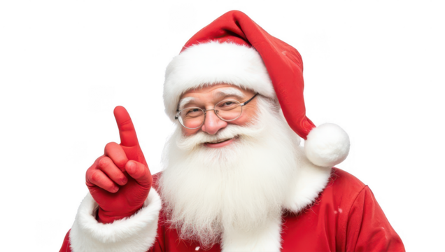 Santa Claus Pointing Up, Christmas Cheer