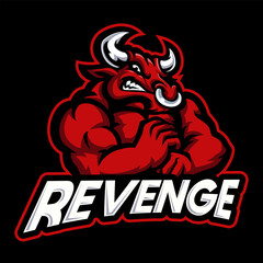 Strong Revenge Bull Logo Concept