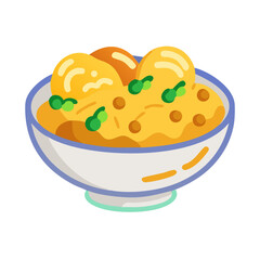 Bowl of Indian Dahi Puri or Gol Gappe