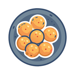 Delicious Laddu served on a plate Indian dessert