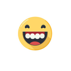 Fototapeta premium Contemporary depiction of smiling tooth emoticons, available as colored icons for incorporation into website design, presented in a simple style on a transparent background in PNG format