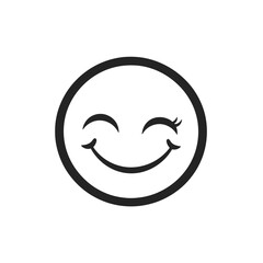 Fototapeta premium Contemporary depiction of youthful emoticons, represented as a dark icon suitable for website design, featuring a simple design on a transparent background in PNG format