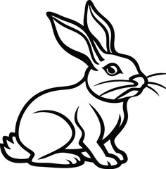 Bunny silhouette vector designs 5