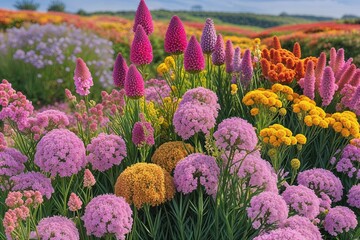 Vibrant Dianthus Flower Designs Highlighting Textures in Summer Gardens