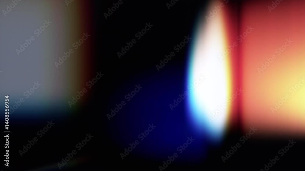 Wall mural abstract animation, dark background with color refraction effect, 4k seamless looping video, 3d rend