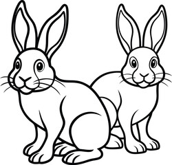 Bunny silhouette vector designs 13