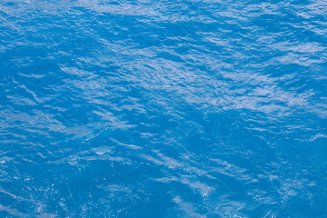 The beautiful azure blue water in the French Riviera (Cote d'Azur). Mediterranean sea water.