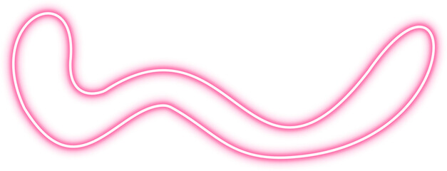 Flowing curve path with neon glowing outlines, creating a smooth and dynamic organic shape with fluid contours.