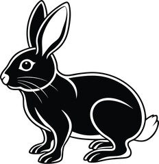 Bunny silhouette vector designs 21