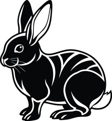 Bunny silhouette vector designs 22