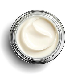 Creamy Moisturizer in Glass Jar for Skincare and Beauty Use