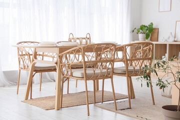 Interior of modern stylish dining room
