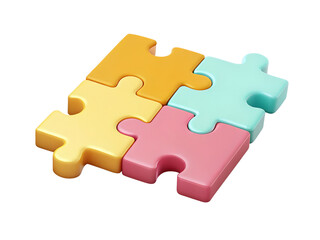 Transparent PNG available
Brainstorming teamwork concept. jigsaw puzzle pieces icon floating on Isolated background. solution collaboration in business development. idea teamwork financial. 3d render 