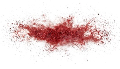 Red Powder Splash on White Background for Creative Concepts