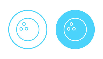Bowling icon vector. bowling ball and pin sign and symbol.