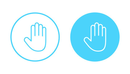 Hand icon vector. hand sign and symbol. palm