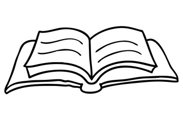 Book Line Art, Minimalist Book Illustration, Elegant Reading Sketch, Simple Book Drawing
