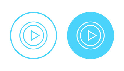 Play icon vector. Play button sign and symbol