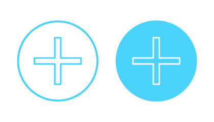 Obraz premium Plus icon vector. Add plus sign and symbol