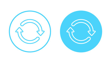 Refresh icon vector. Reload sign and symbol. Update icon.