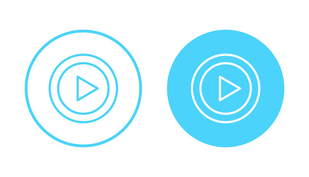 Play icon vector. Play button sign and symbol