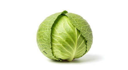 Obraz premium Fresh Green Cabbage Isolated on White