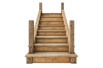 Rustic Wooden Stairs, Natural Wood Step Staircase, Cozy Stairway Design