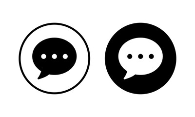 Fototapeta premium Chat icon vector illustration. speech bubble sign and symbol. comment icon. message
