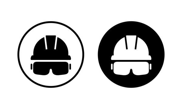 Helmet icon vector illustration. Motorcycle helmet sign and symbol. Construction helmet icon. Safety helmet